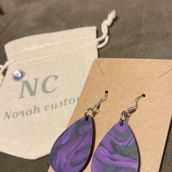 Sublimated Tear Drop Earrings - Picture 1 of 3